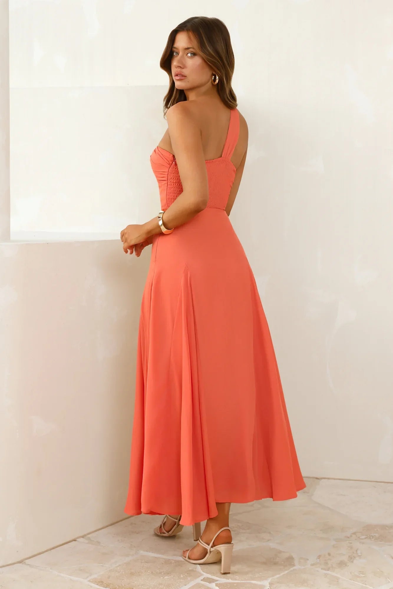 Styled Like A Star One Shoulder Maxi Dress