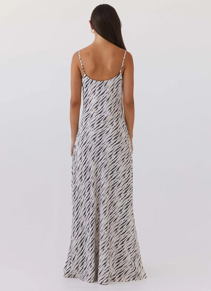 Carol Maxi Slip Dress - Pebble