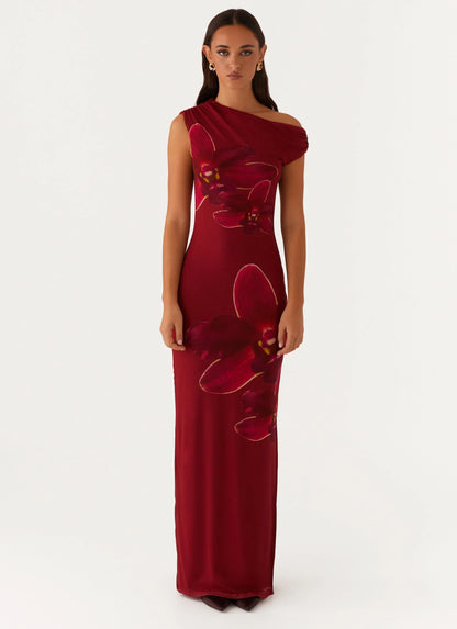 Showtime Maxi Dress - Maroon