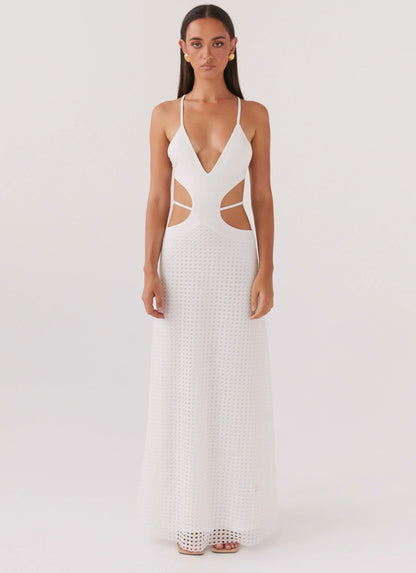Enchanted Melodies Maxi Dress - White
